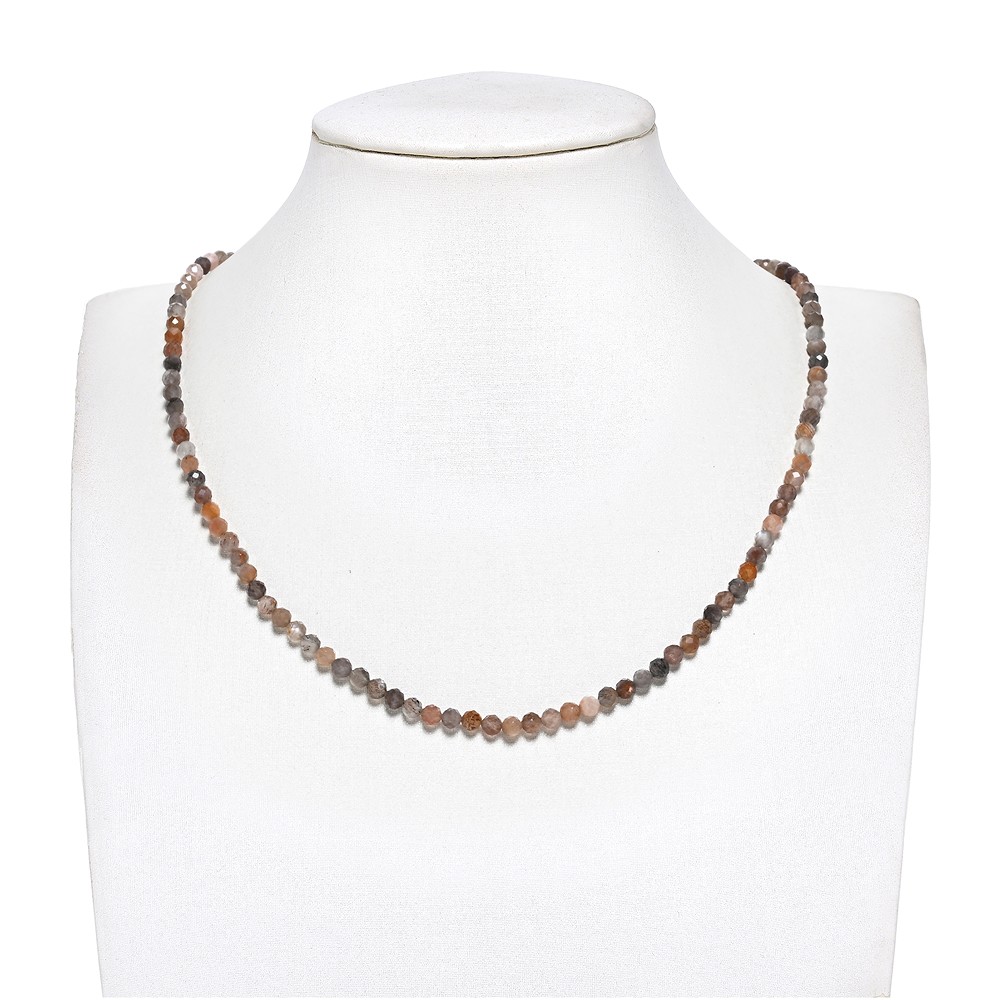 Rang de collier boules, pierre de lune (Arusha), 04mm, à facettes, (39cm) | Marco Schreier