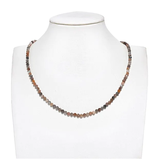 String Beads, Moonstone (Arusha), 04mm, faceted, (39cm) | Marco Schreier