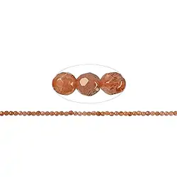 142130104820 Strang Kugeln, Sonnenstein, facettiert, 03mm | Edelsteine, Heilsteine & Schmuck