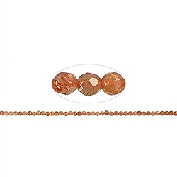 142130104821 Rang de collier boules, Pierre de soleil A, &#xE0; facettes, 03mm (39cm) | Marco Schreier