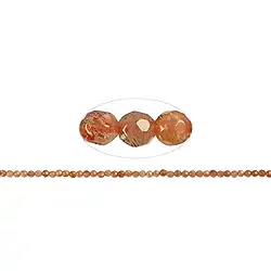 142130104821 Cuentas preciosas, piedra sol A, facetada, 03mm (39cm) | Marco Schreier