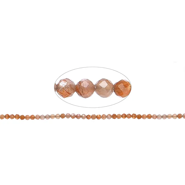 Cuentas de piedras preciosas, Oro, 03mm, facetadas (39cm) | Marco Schreier