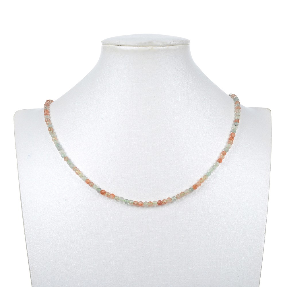 Rang de collier boules, Pierre de soleil (Arusha), 04mm, à facettes | Marco Schreier