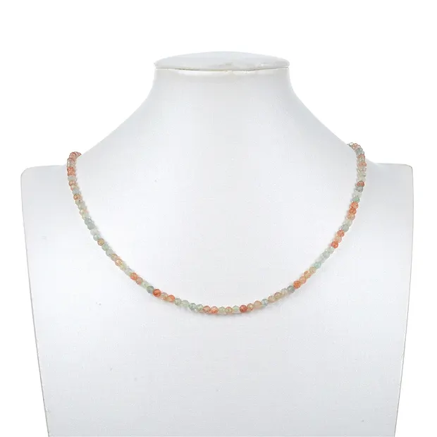 String Beads, Sunstone (Arusha), 04mm, faceted | gems, healing stones & jewelry