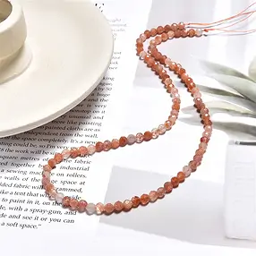 Strang Kugeln, Sonnenstein  04mm, facettiert | Edelsteine, Heilsteine & Schmuck