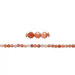 142130104921 Rang de collier boules, Pierre de soleil 04mm, à facettes | Marco Schreier