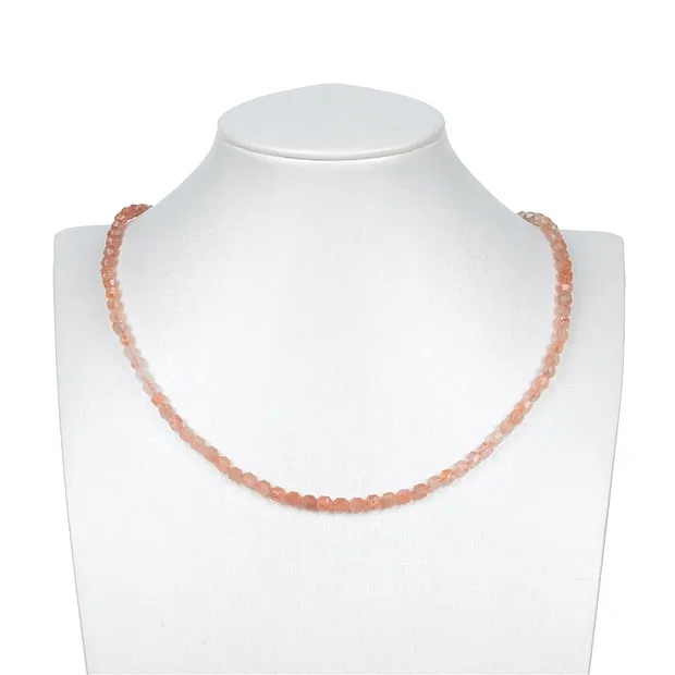 String Beads, Sunstone, faceted, 05mm (39cm) | wholesaler gems & healing stones