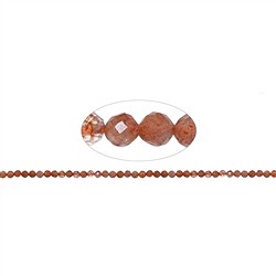 142130109821 Filo di perline, Pietra del sole, sfaccettata, 03,5 mm (38 cm) | Marco Schreier