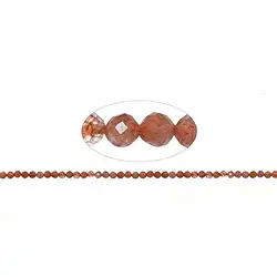 142130109821 Filo di perline, Pietra del sole, sfaccettata, 03,5 mm (38 cm) | Marco Schreier