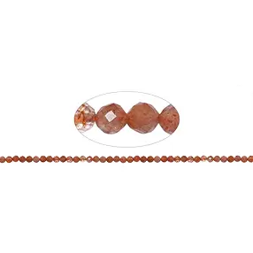 String Beads, Sunstone, faceted, 03,5mm (38cm) | gems, healing stones & jewelry