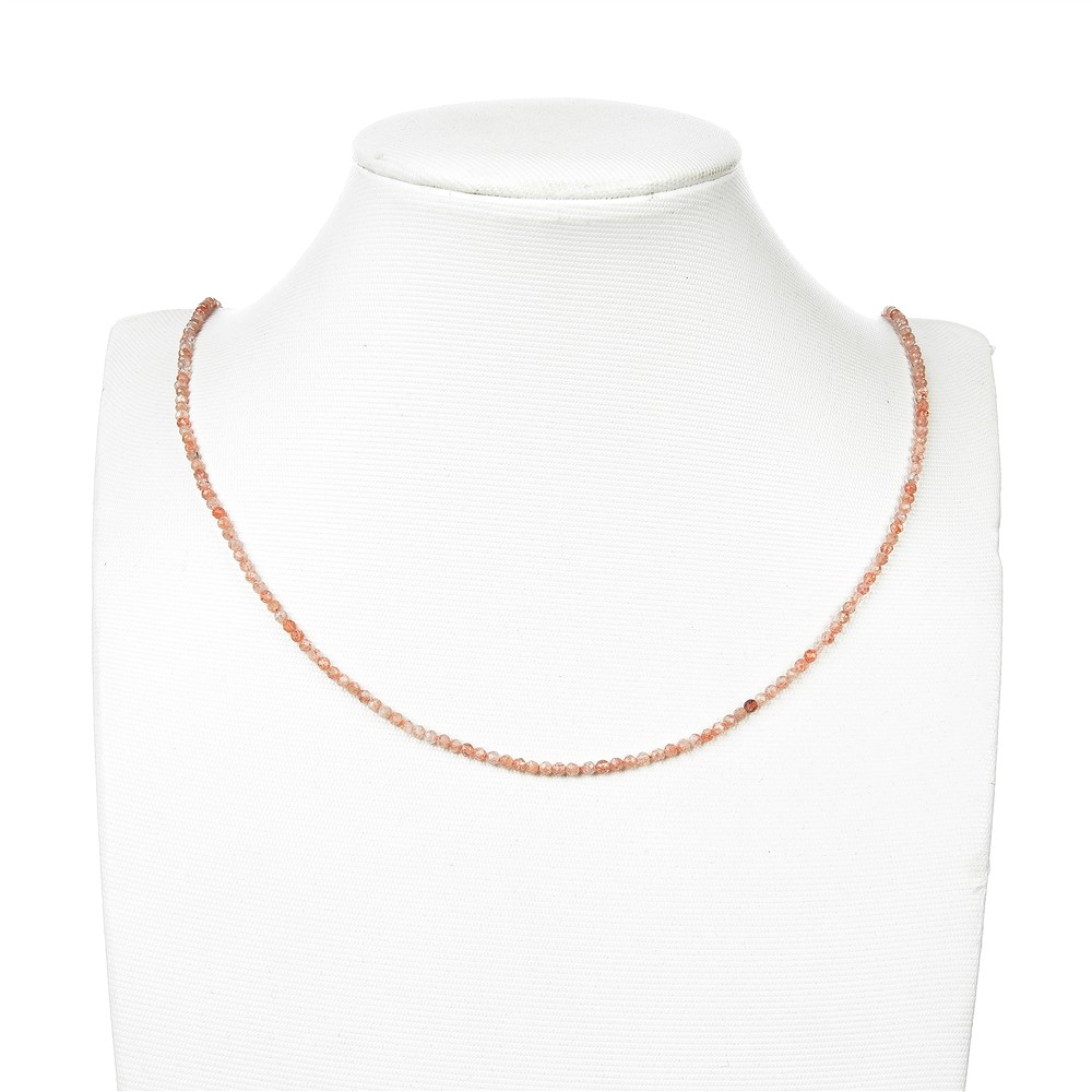 Rang de collier boules, Pierre de soleil, à facettes, 02mm (39cm) | Marco Schreier