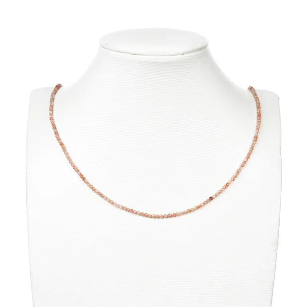 String Beads, Sunstone, faceted, 02mm (39cm) | wholesaler gems & healing stones