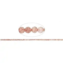 142130110020 Strang Kugeln, Sonnenstein, facettiert, 02mm (39cm) | Marco Schreier