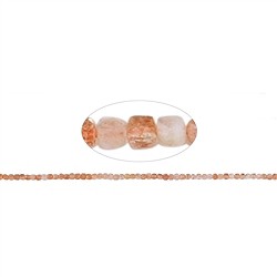 142130209721 Cubo a filo, Pietra del sole, sfaccettato, 02.5mm (39cm) | Marco Schreier