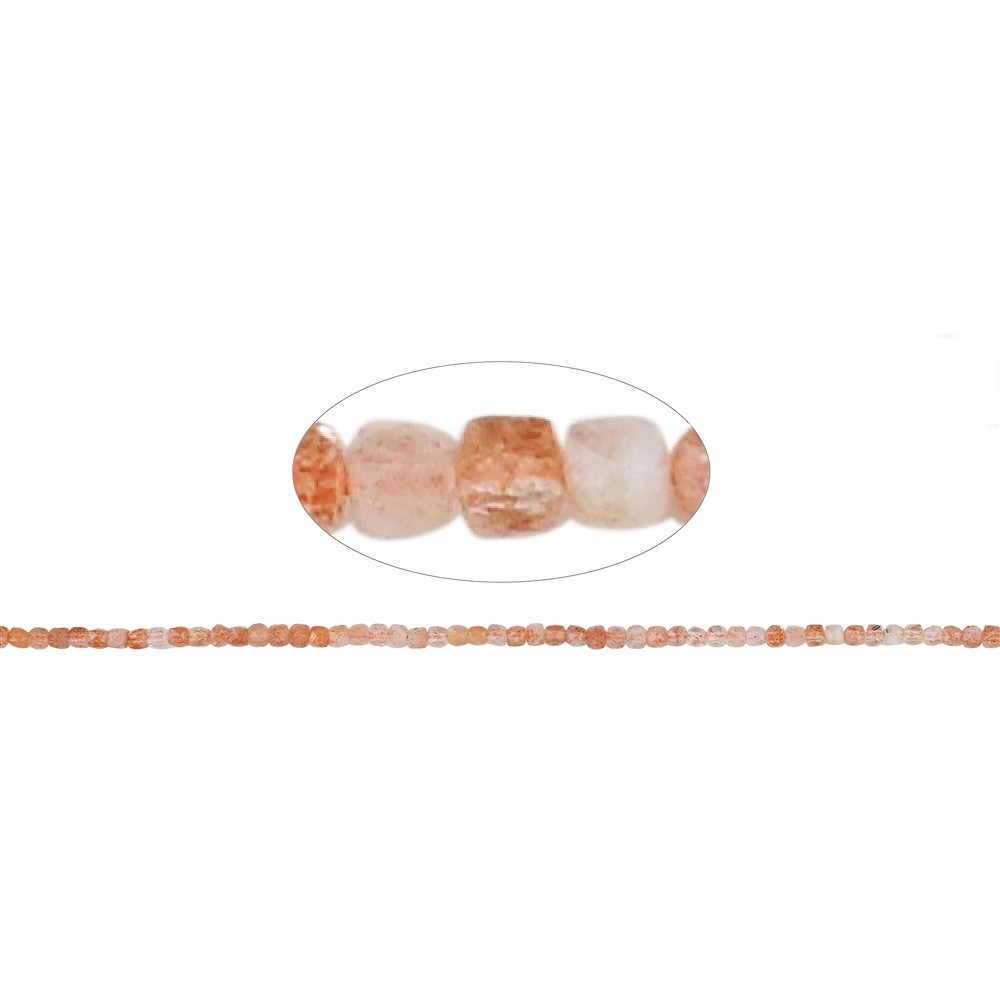 Rang de colliers, Pierre de soleil, à facettes, 02,5mm (39cm) | Marco Schreier