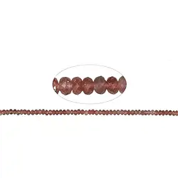 142130313622 Button strand, sunstone AA, faceted, 04 x 06mm | gems, healing stones & jewelry