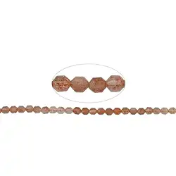 142130411220 Cylinder strand, sunstone, faceted, 05 x 04mm (39cm) | Marco Schreier
