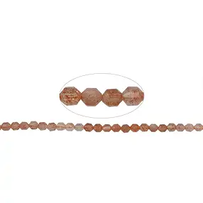 Rang de colliers, Pierre de soleil, facettes, 05 x 04mm (39cm) | Marco Schreier