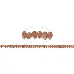 142130601921 Strand of flat Tumbled Stone, Sunstone A, 06 x 09-10mm | Marco Schreier