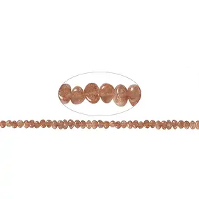 Strang Trommelstein flach, Sonnenstein A, 06 x 09-10mm | Marco Schreier