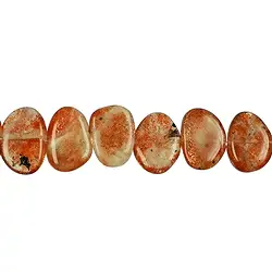 142130620021 Strand of freeform Slabs, sunstone, 12 x 13-21mm, gradient | Marco Schreier