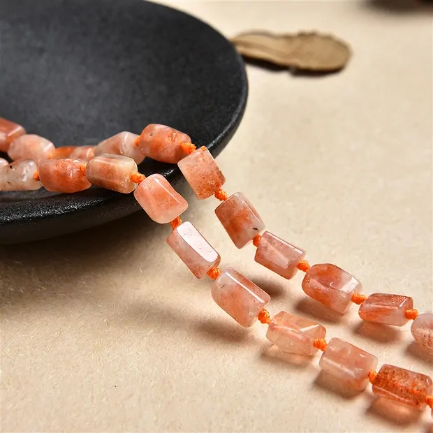 Cylinder strand, sunstone, 10 x 06mm (41cm) | wholesaler gems & healing stones