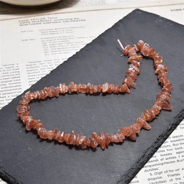 Strand splinter, sunstone A, 05 - 08mm (38cm) | wholesaler gems & healing stones