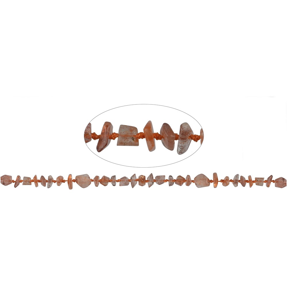 Freeform strand, sunstone, faceted, 02-04 x 04-07mm | Marco Schreier