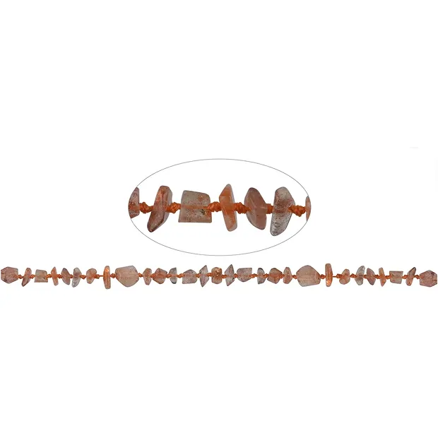 Freeform strand, sunstone, faceted, 02-04 x 04-07mm | Marco Schreier