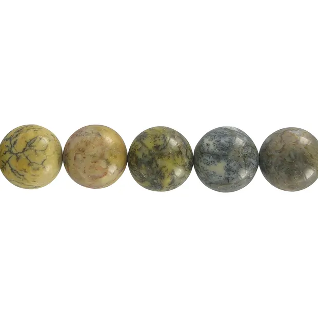 Rang de collier boules, Opalite (jaune), 14mm | Marco Schreier