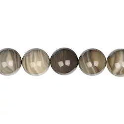 142210101220 String Beads, Flint, 16mm | Schreier - wholesaler gems, healing stones & jewelry