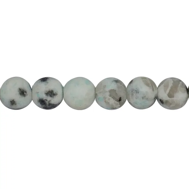 Rang de collier boules, Granit (bleu), mat, 12mm | Marco Schreier