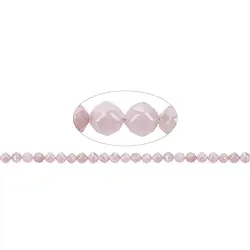 142340110921 Rang de collier boules, Morganite, à facettes, 06mm | Marco Schreier