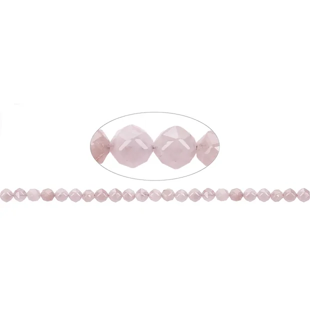 String Beads, Morganite, faceted, 06mm | Schreier gems, healing stones & jewelry