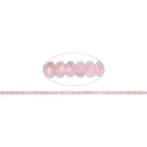 Button strand, Morganite, faceted, 02 x 04mm | wholesaler gems & healing stones