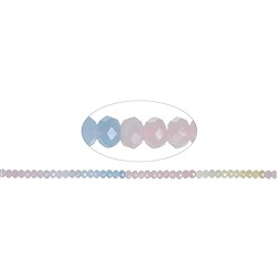 142340316723 Rang de colliers Boutons, Béryl (Aigue-marine, Morganite), 04 x 06mm (39cm) | Marco Schreier