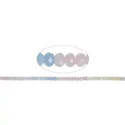142340316723 Button strand, beryl (Aquamarine, Morganite), 04 x 06mm (39cm) | Marco Schreier