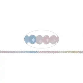 Strang Button, Beryll (Aquamarin, Morganit), 04 x 06mm (39cm) | Marco Schreier