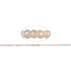 142340318023 Strang Button, Morganit, facettiert, 02 x 03mm, farbsortiert | Marco Schreier