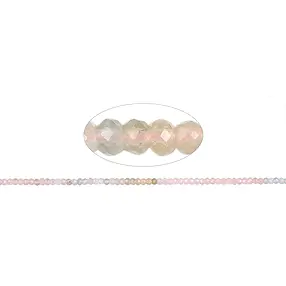 Strang Button, Morganit, facettiert, 02 x 03mm, farbsortiert | Marco Schreier