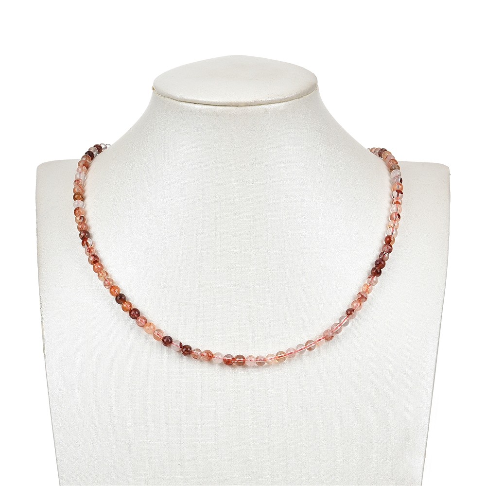 Rang de colliers boules, Quartz avec hématite, 04mm (39cm) | Marco Schreier