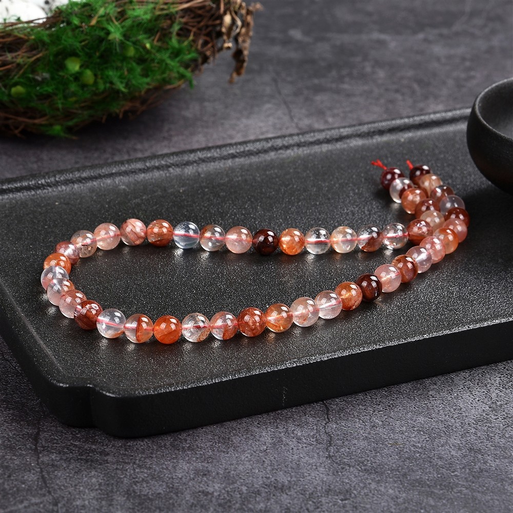 Strang Kugeln, Hämatitquarz, 08mm (39cm) | GH Edelsteine, Heilsteine & Schmuck