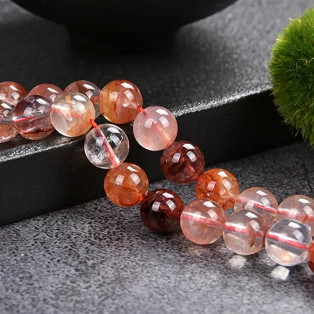 String Beads, Hematite Quartz, 08mm (39cm) | wholesaler gems & healing stones