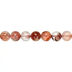 142350100921 Cuentas de piedras preciosas, Cuarzo hematita, 10mm (39cm) | Marco Schreier