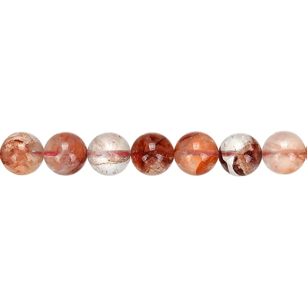 Rang de colliers boules, Quartz avec hématite, 10mm (39cm) | Marco Schreier