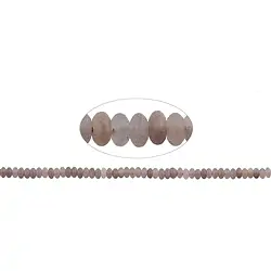 142350300110 Cordón de botón, Cuarzo hematita, 02 x 04mm | Marco Schreier