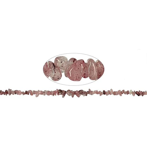 Strang Splitter, Hämatitquarz, 02-04 x 05-10mm, 84cm (extralang) | Marco Schreier