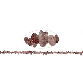 Rang de collier éclat, Quartz avec hématite, 01-03 x 03-08mm (88cm) | Marco Schreier