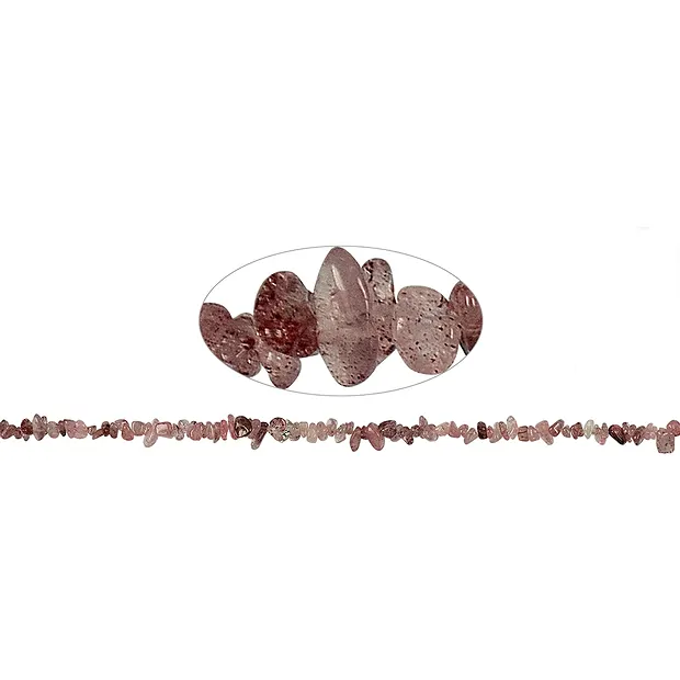 Rang de collier éclat, Quartz avec hématite, 01-03 x 03-08mm (88cm) | Marco Schreier