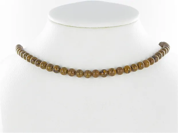 String Beads, Jasper (Snake Jasper), 06mm (39cm) | Marco Schreier